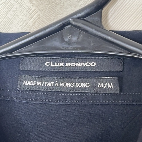 CLUB MONACO Solid Button Down Flannel Shirt Size M - Picture 4 of 4